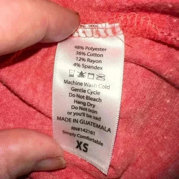 Lularoe XS Carly‎ NWT heather red. Cotton,poly,rayon,spandex blend. Super soft! - Picture 7 of 9